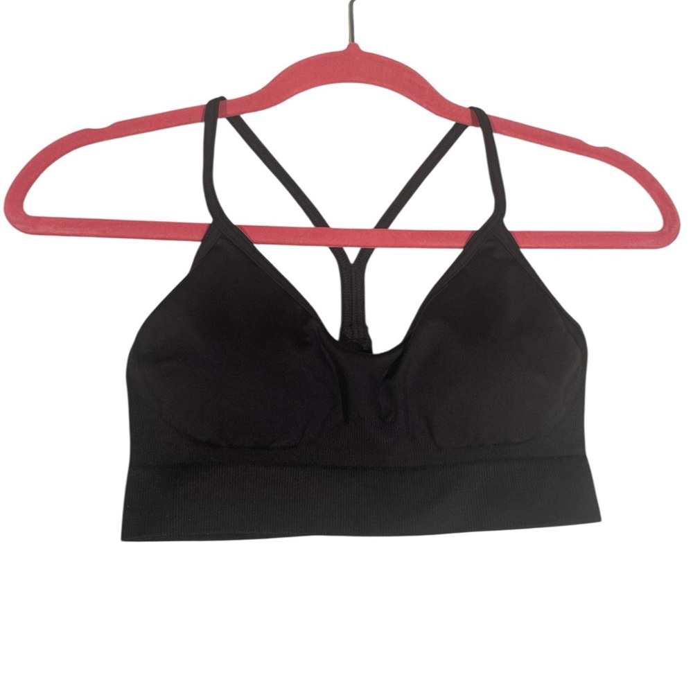 Black Strappy Sports Bra